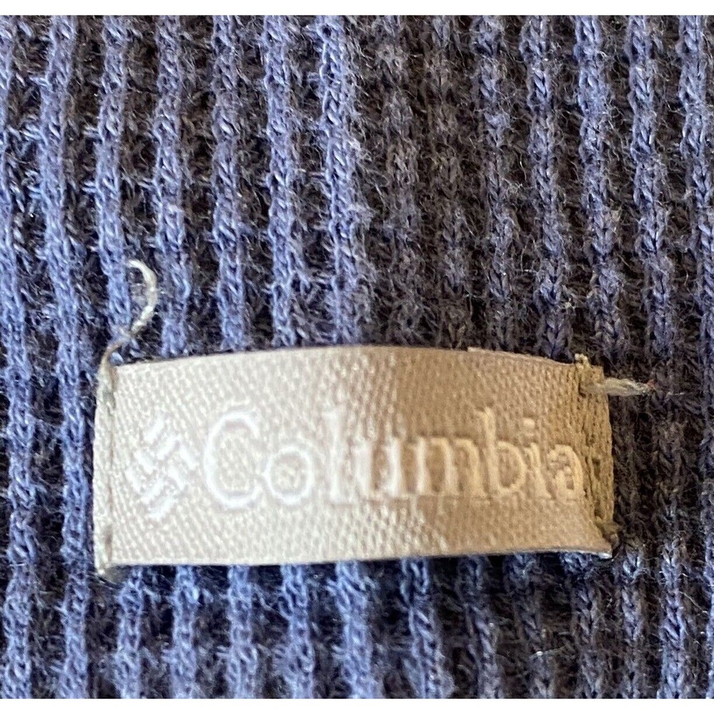 Columbia Women's Sz Medium Blue Cotton Blend Cowl NeckTunic Shirt Waffle Thermal - Picture 4 of 8